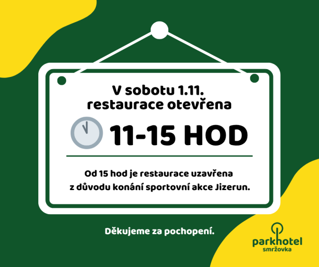 Uzavření restaurace 1.11.