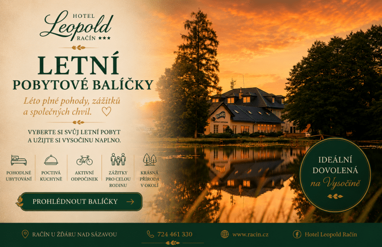 Letní pobytové balíčky na Vysočině