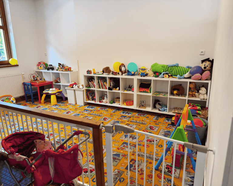 Dětský koutek uvnitř Parkhotelu Smržovka