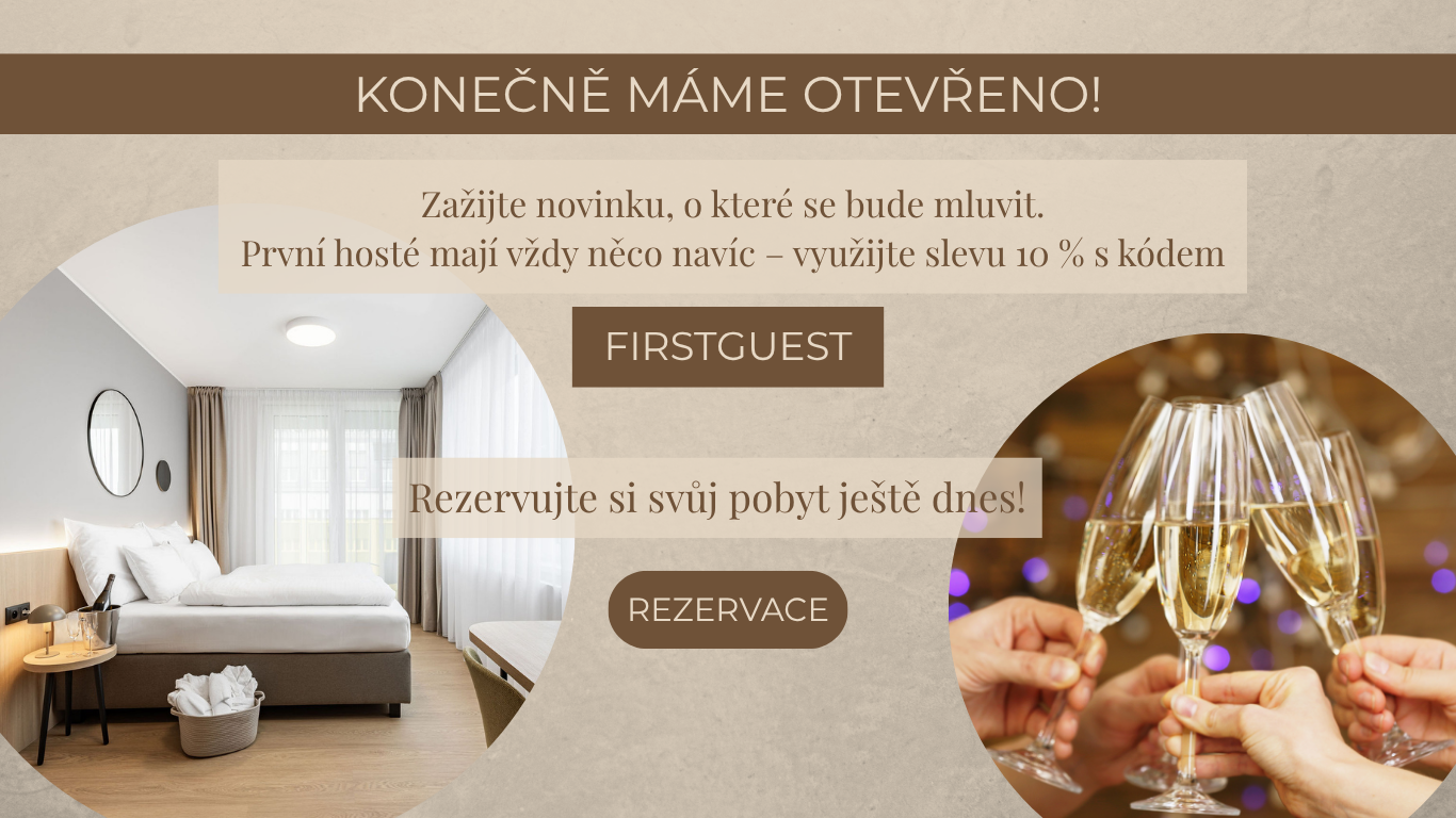 Nově otevřené apartmány v Praze, sleva 10 % při rezervaci s kódem FIRSTGUEST
