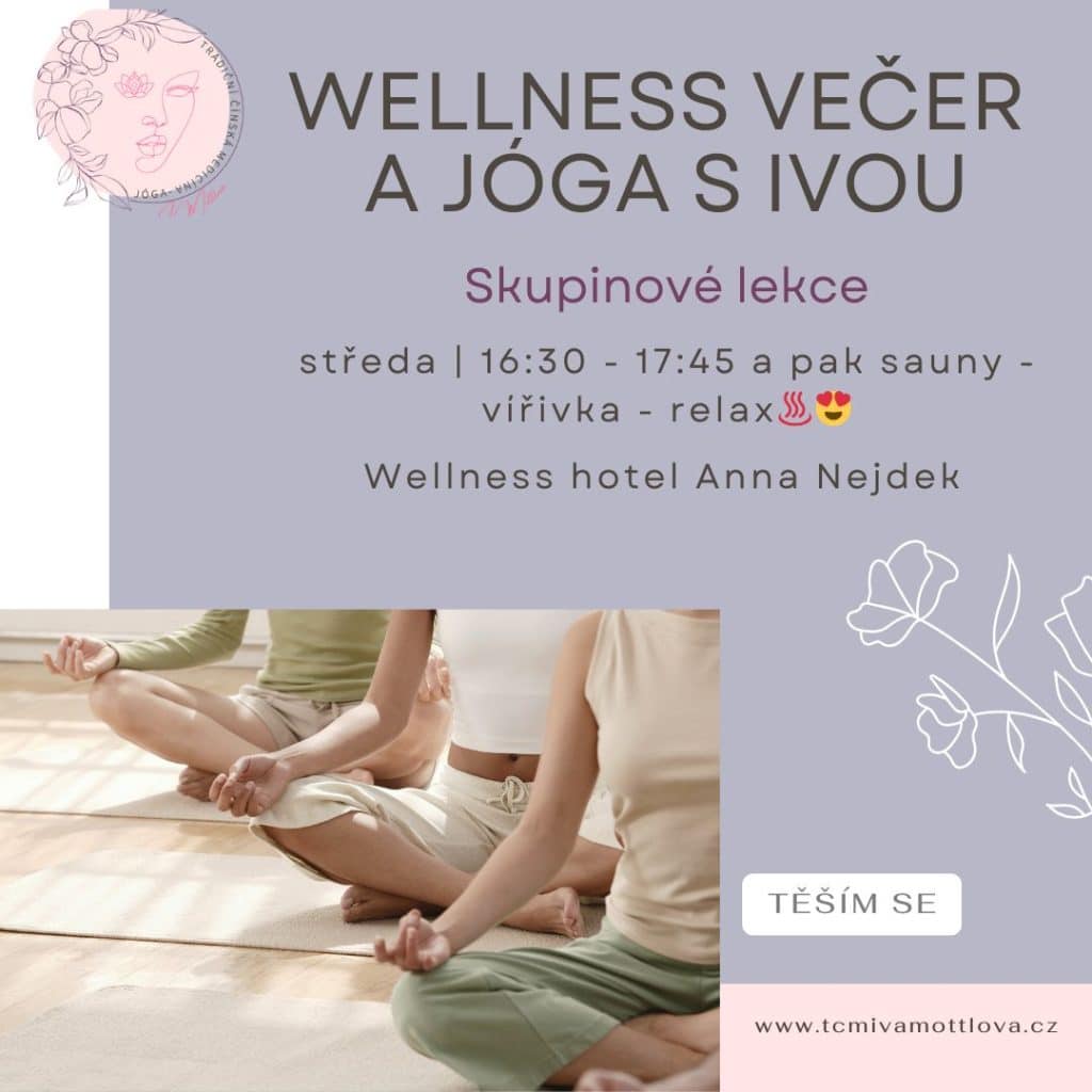 Pravidelné jógové wellness večery se saunováním v Nejdku