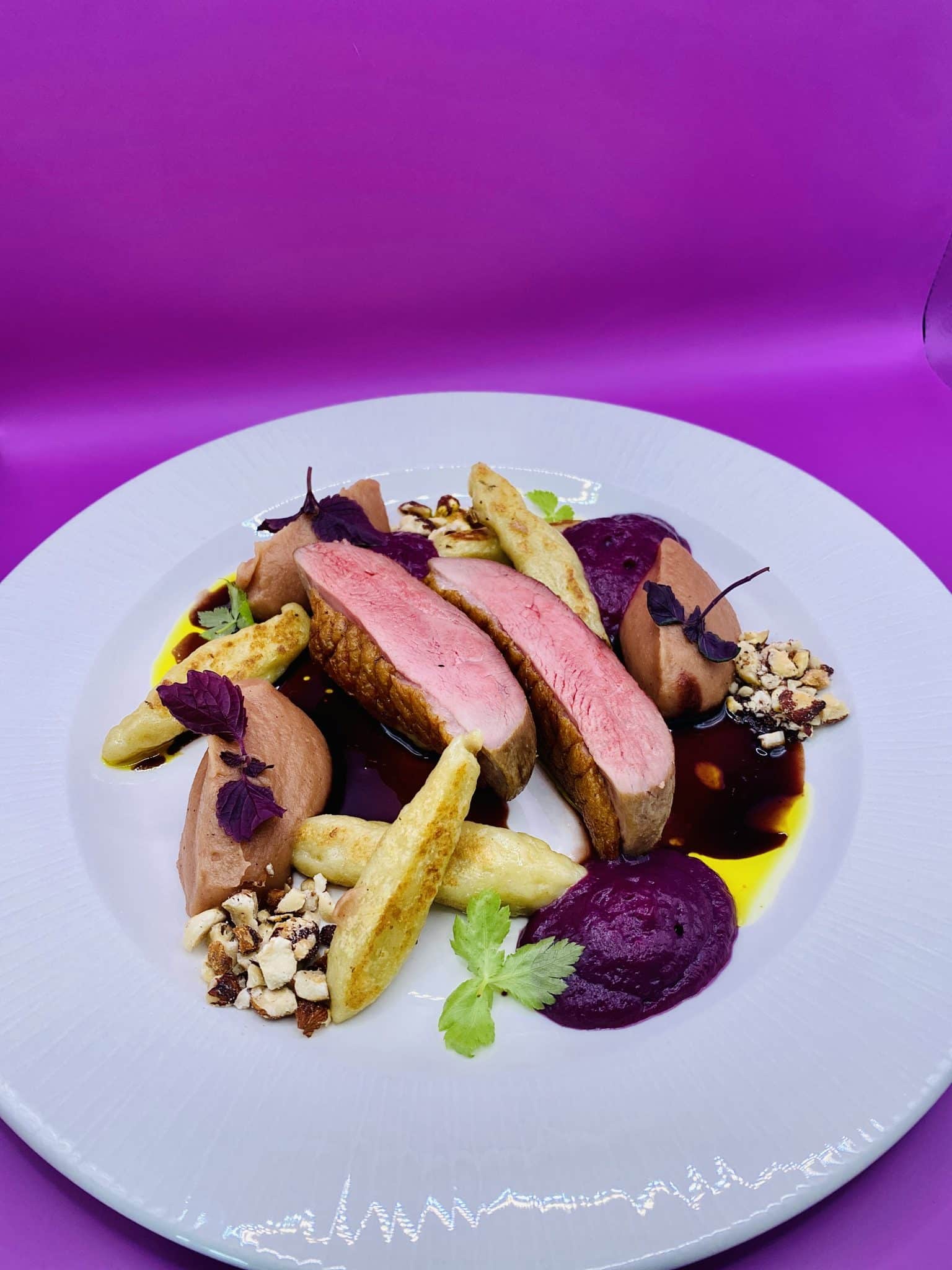 Rozé kacsamell az Arundo Étterem à la carte kínálatából Győrben